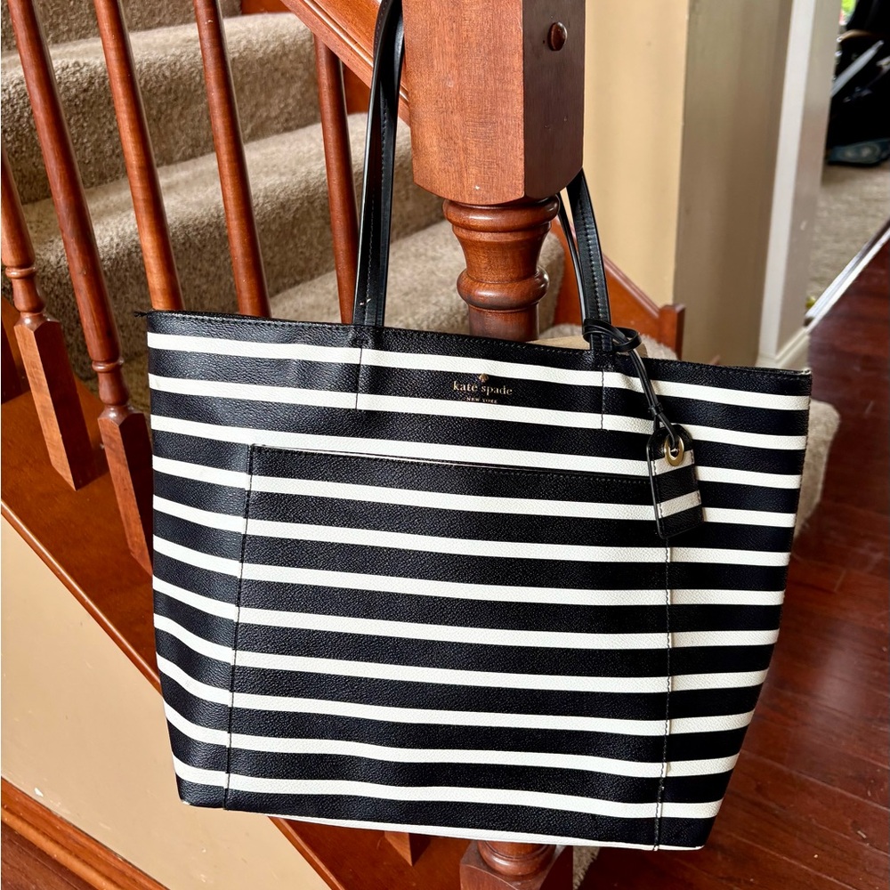 Kate Spade Black and White Nautical Tote